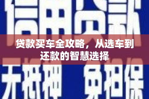 宛城贷款买车全攻略，从选车到还款的智慧选择