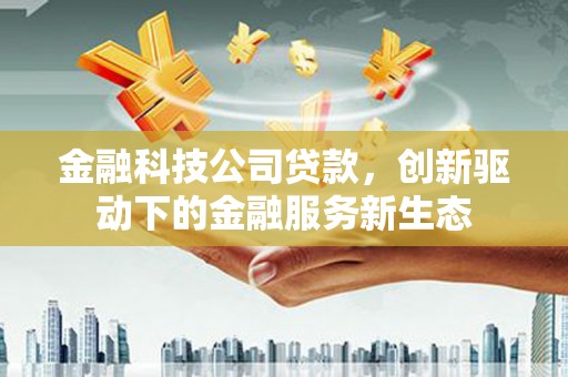 宛城金融科技公司贷款，创新驱动下的金融服务新生态