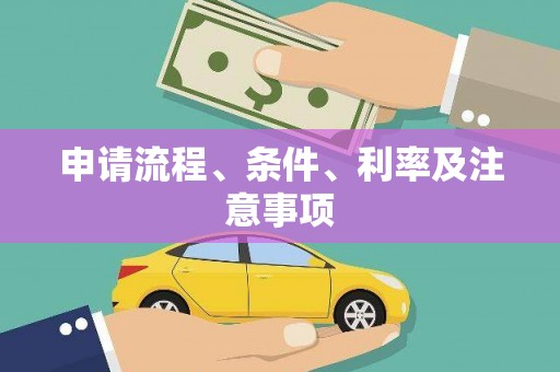 宛城申请流程、条件、利率及注意事项