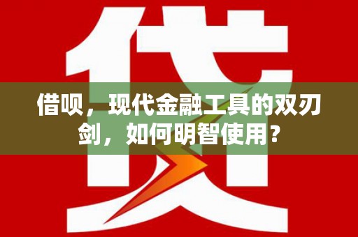 宛城借呗，现代金融工具的双刃剑，如何明智使用？