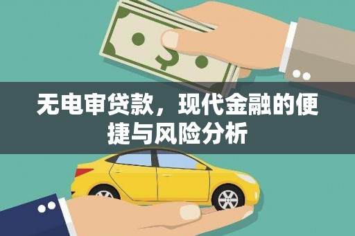 宛城无电审贷款，现代金融的便捷与风险分析