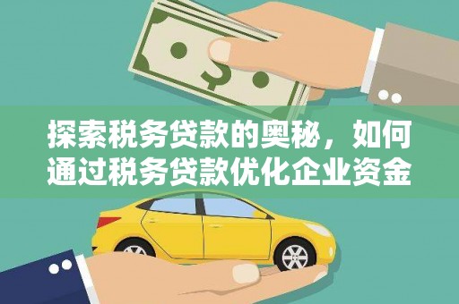 宛城探索税务贷款的奥秘，如何通过税务贷款优化企业资金流