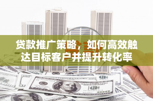 宛城贷款推广策略，如何高效触达目标客户并提升转化率