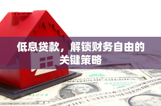 宛城低息贷款，解锁财务自由的关键策略