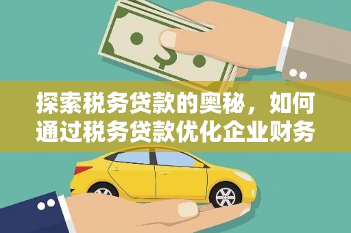 宛城探索税务贷款的奥秘，如何通过税务贷款优化企业财务