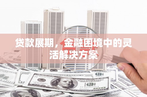 宛城贷款展期，金融困境中的灵活解决方案