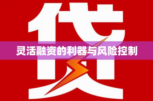 宛城灵活融资的利器与风险控制