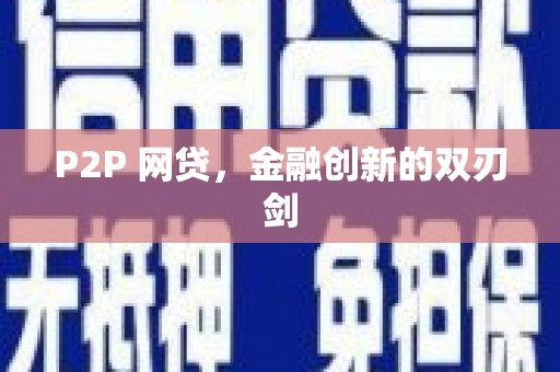 宛城P2P 网贷，金融创新的双刃剑