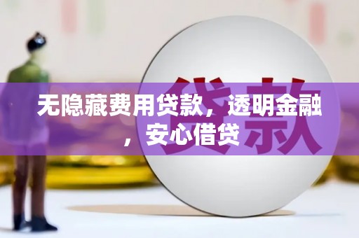 宛城无隐藏费用贷款，透明金融，安心借贷