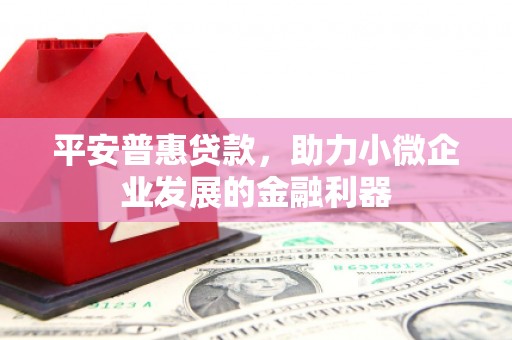 宛城平安普惠贷款，助力小微企业发展的金融利器