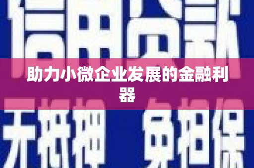 宛城助力小微企业发展的金融利器