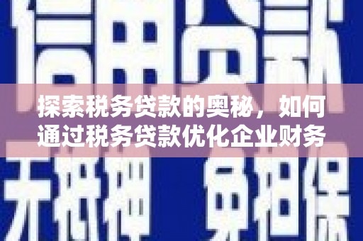 宛城探索税务贷款的奥秘，如何通过税务贷款优化企业财务