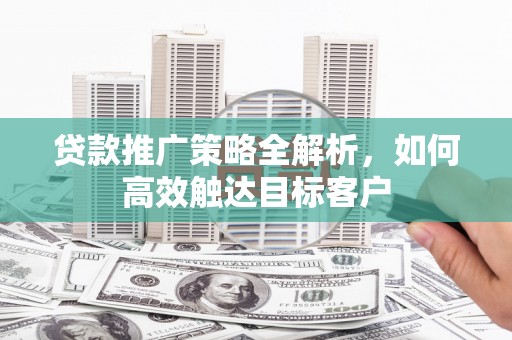 宛城贷款推广策略全解析，如何高效触达目标客户