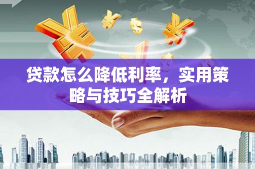 宛城贷款怎么降低利率，实用策略与技巧全解析