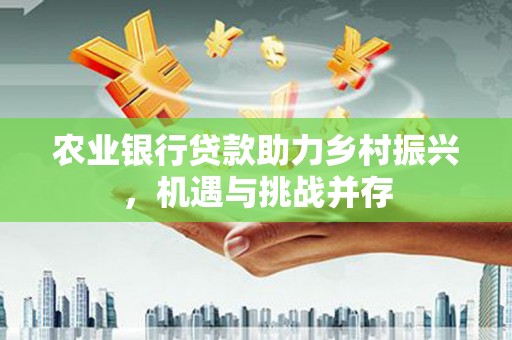 宛城农业银行贷款助力乡村振兴，机遇与挑战并存