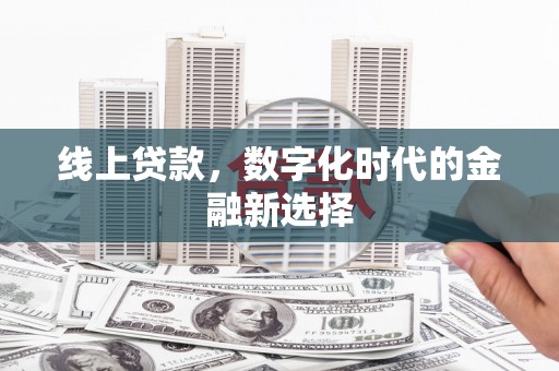 宛城线上贷款，数字化时代的金融新选择