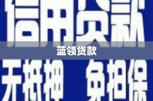 宛城蓝领贷款