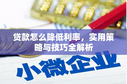 宛城贷款怎么降低利率，实用策略与技巧全解析