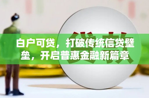 宛城白户可贷，打破传统信贷壁垒，开启普惠金融新篇章