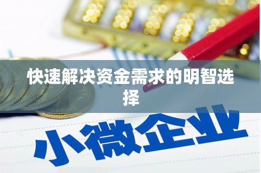 宛城快速解决资金需求的明智选择