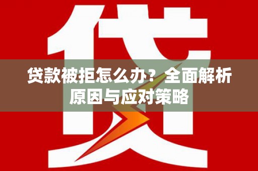 宛城贷款被拒怎么办？全面解析原因与应对策略