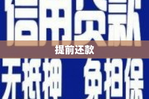 宛城提前还款
